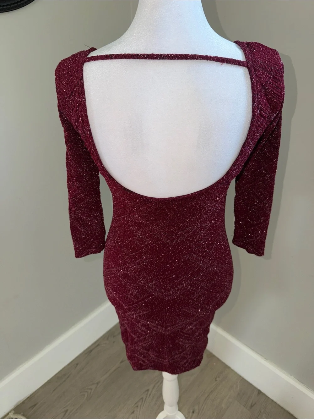 Trixxi Sparkling Wine Red Bodycon Dress